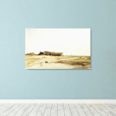 Scheepsbouw (m/v op papier) canvas afdruk (Insitu (Houten vloer))