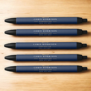 Scheepsbouw Marineblauw Goud Zwarte Inkt Pen
