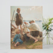 Scheepsbouwers (door Albert Edelfelt) Kaart (Staand voorkant)