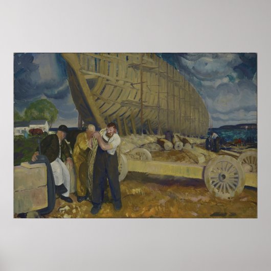 Scheepsbouwers - The Rope - George Bellows Poster (Voorkant)