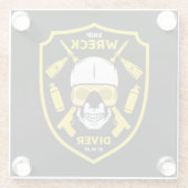 scheepsduikers glazen onderzetter (Achterkant)