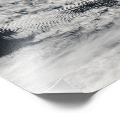 Scheepsgolfvormige golfwolken foto afdruk (Hoek)