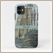 scheepsillustratie zeilthema Case-Mate iPhone case