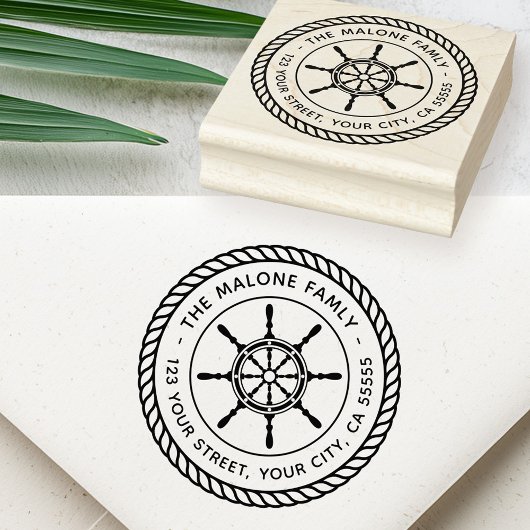 Scheepskabelgrenspost nautisch retouradres 	rubberstempel