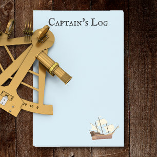 Scheepslogboek van kapitein post-it® notes