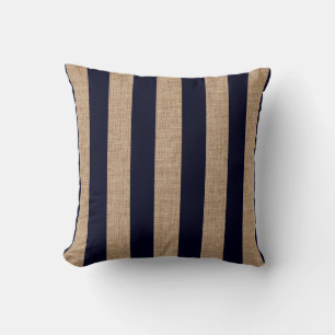 Scheepsmarine Blauw Strepen Design, Zeil Thema, Kussen