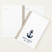 Scheepsmarineblauw Aangepaste Bootnaam Planner (Display)