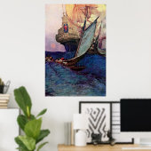 Scheepsnadering Poster (Thuiskantoor)