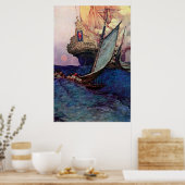 Scheepsnadering Poster (Keuken)