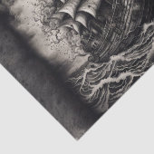  scheepsontkoppeling in Tattoo-stijl | Zwart Wit Tissuepapier (Detail)