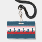 Scheepsontwerp Badge (Achterkant met lanyard)
