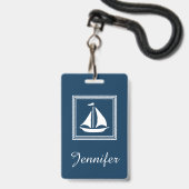 Scheepsontwerp Badge (Achterkant met lanyard)