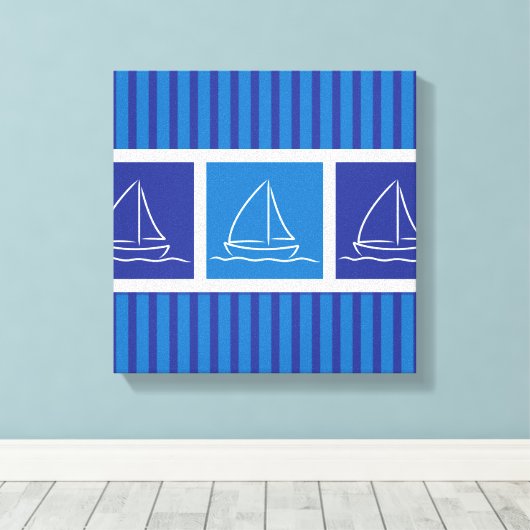 Scheepspatroon Canvas Afdruk (Insitu (Houten vloer))