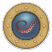 Scheepsporthole Octopus Kind kamer Nautisch zeilen Sticker (Voorkant)