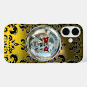 SCHEEPSRIDERS DAMASK GEM Yellow TOPAZ Case-Mate iPhone Case (Achterkant (horizontaal))