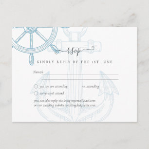 Scheepsroer Huwelijk Briefkaart