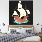 scheepsschilderij canvas afdruk (Insitu (Slaapkamer))