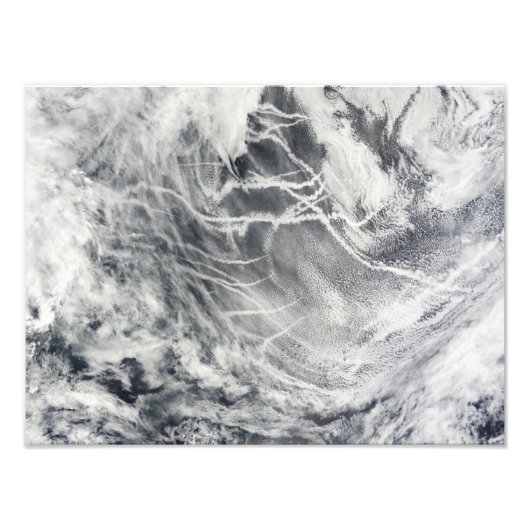 Scheepssporen in de Stille Oceaan Foto Afdruk (Voorkant)