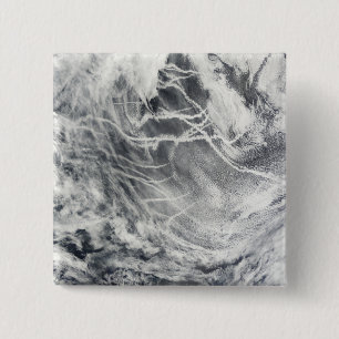 Scheepssporen in de Stille Oceaan Vierkante Button 5,1 Cm