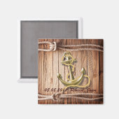 scheepssteiger hout strand anker scheepvaart save magneet (Voorkant / Achterkant)