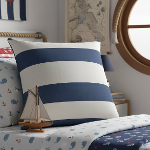 Scheepsstreep Weave Navy Wit ID1248 Kussen