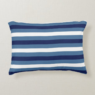 Scheepsstrepen Navy Smokey Blue Crisp White Accent Kussen