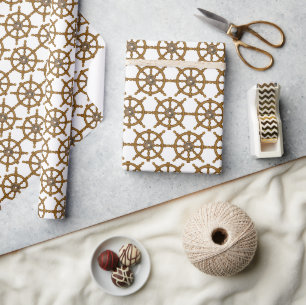 scheepsstuurwiel cadeaupapier