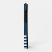 Scheepsstuurwiel, marineblauwe strepen Case-Mate iPhone case (Achterkant/links)