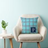 Scheepstouw Weefsel – Turquoise Kust Monogram Kussen (Stoel)