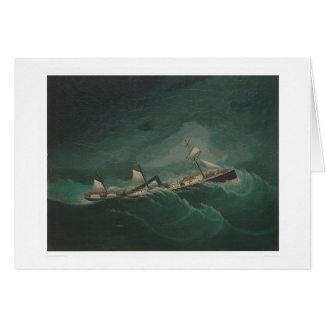 Scheepsvaartuig...in Storm (1261) (Voorkant Horizontaal)