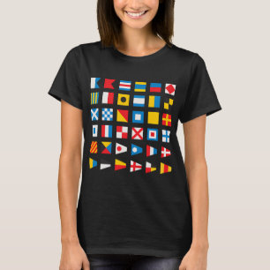 Scheepsvlaggen met internationale nummers t-shirt