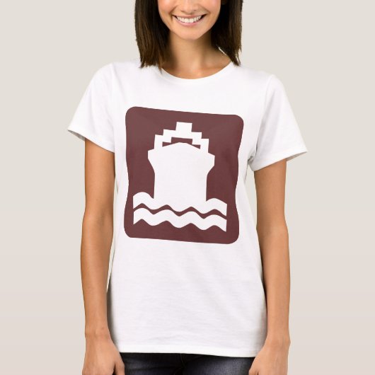 Scheepsvorm - donkerbruin t-shirt (Voorkant)