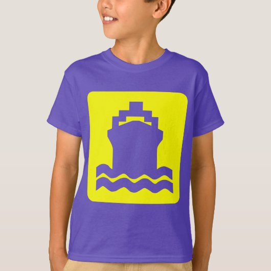 Scheepsvorm - Geel T-shirt (Voorkant)