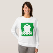Scheepsvorm - groen t-shirt (Voorkant volledig)