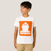 Scheepsvorm - Oranje T-shirt (Voorkant volledig)