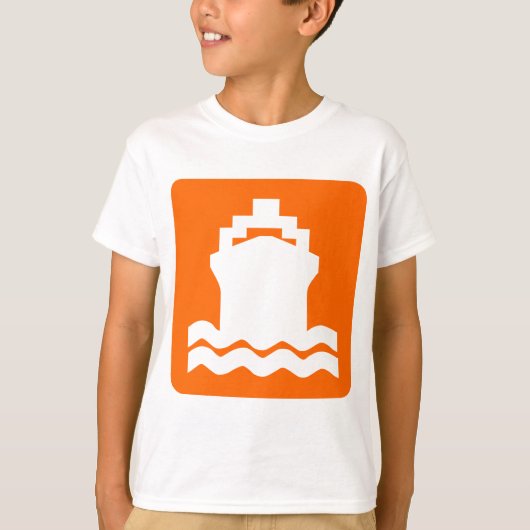 Scheepsvorm - Oranje T-shirt (Voorkant)