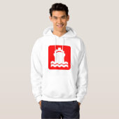 Scheepsvorm - rood hoodie (Voorkant volledig)