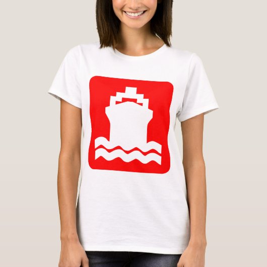 Scheepsvorm - rood t-shirt (Voorkant)