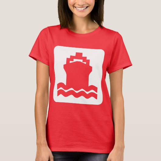 Scheepsvorm - wit t-shirt (Voorkant)