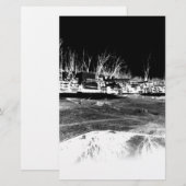 Scheepswerf - negatief briefpapier (Voorkant / Achterkant)
