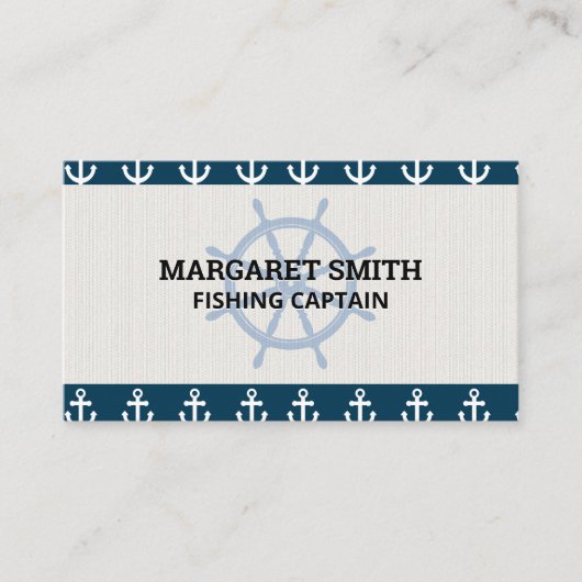 scheepswiel | ankerpatroon visitekaartje (Voorkant)