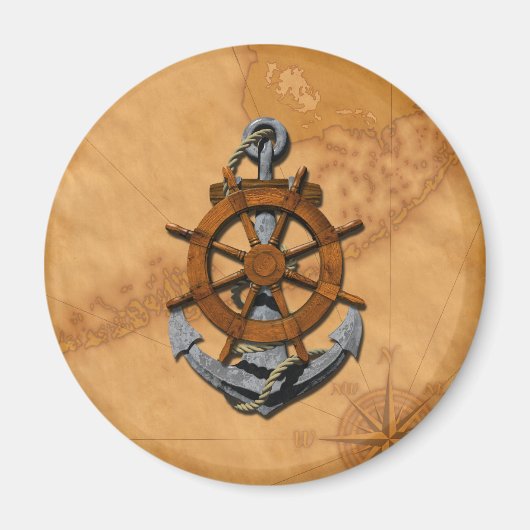 Scheepswiel en ankerplaats magneet (Voorkant)