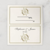 Scheepswiel-/scheepswiel Faux Gold Ivory (Buitenkant ongevouwen)