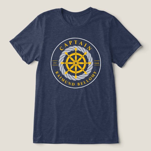 Scheepswiel Tri-Blend Shirt (Design voorkant)
