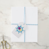 Scheepswiel & Zeester Cadeaulabel (Met Touw)
