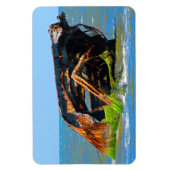 Scheepswrak Abstract blauw Magneet (Verticaal)