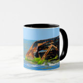 Scheepswrak Abstract blauw Mok (Voorkant rechts)