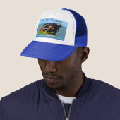 Scheepswrak Abstract blauw Trucker Pet (In situ)