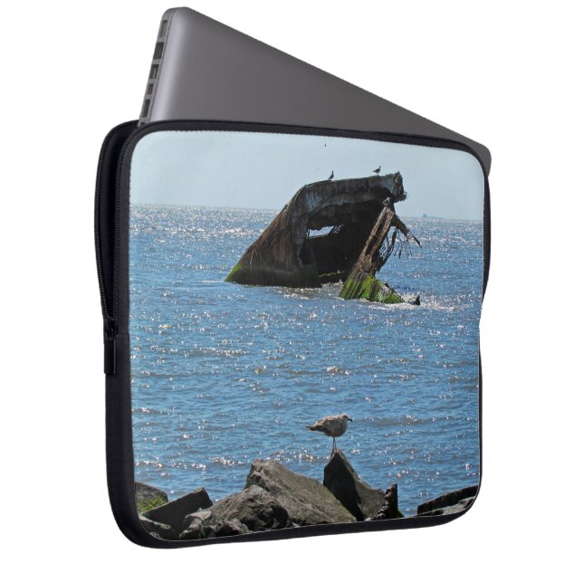 Scheepswrak Laptop Sleeve (Voorkant Rechts)