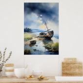 Scheepswrak onder de treurige wolken poster (Keuken)